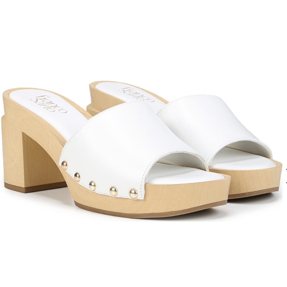 Franco Sarto Capri 3 White Platform Sandal